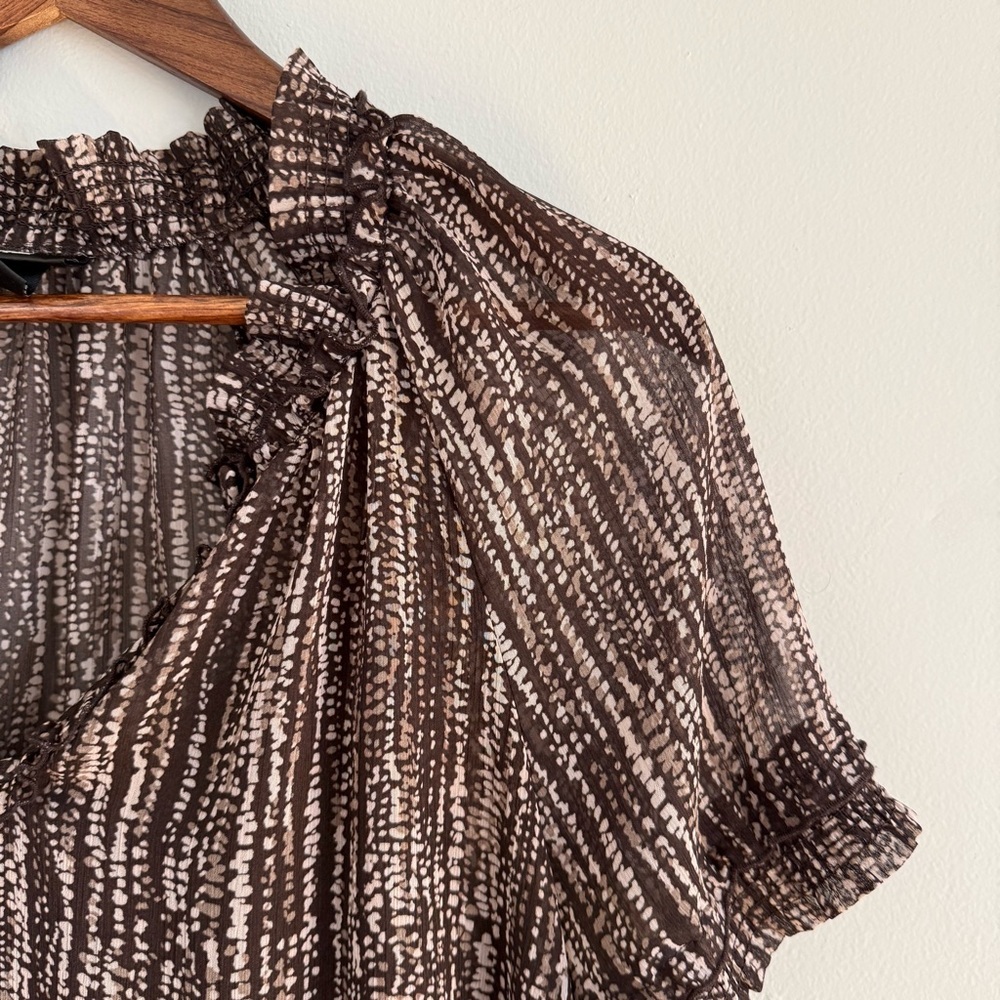 Massimo Brown Patterned Mini Dress - Picture 6 of 9